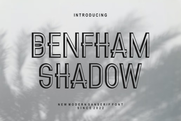 Benfham Shadow Font: A Bold Sans Serif for Your Crafted Products