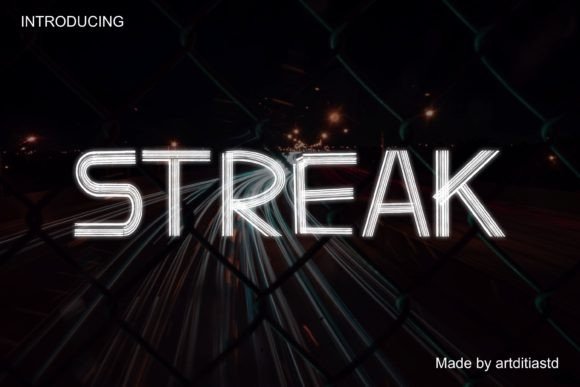 Streak Font: A Modern Display Typeface for Digital Friendliness