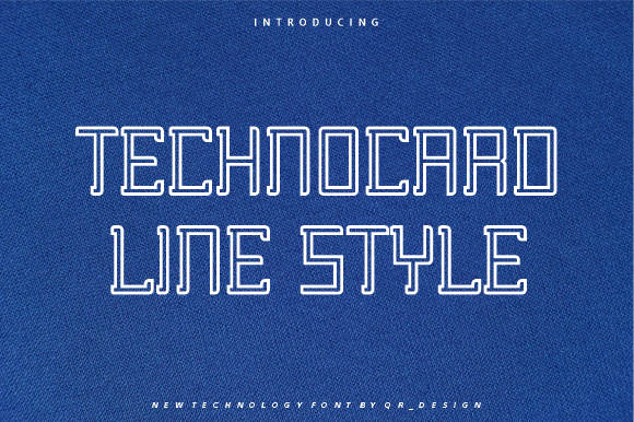 Technocard Line: The Bold Modern Font for Crafters and Product Creators